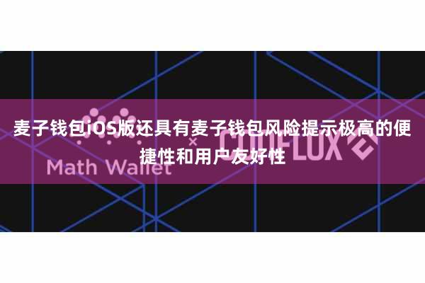 麦子钱包iOS版还具有麦子钱包风险提示极高的便捷性和用户友好性