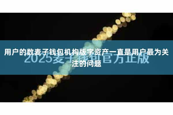 用户的数麦子钱包机构版字资产一直是用户最为关注的问题