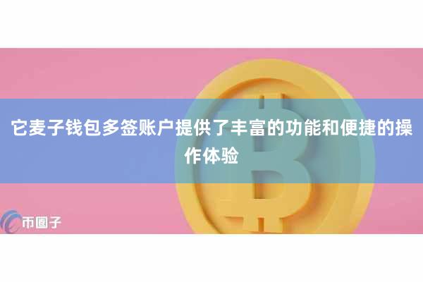 它麦子钱包多签账户提供了丰富的功能和便捷的操作体验