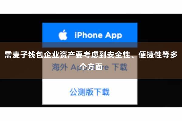 需麦子钱包企业资产要考虑到安全性、便捷性等多个方面